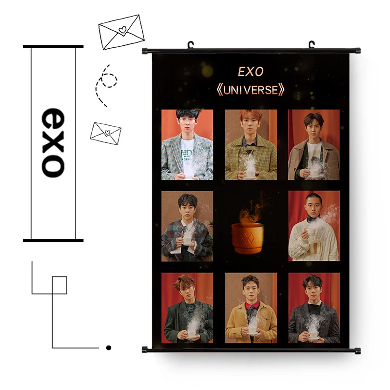 Модный Kpop EXO зимний специальный альбом вешается на стену K-pop EXO плакат фото вентиляторы подарки коллекция