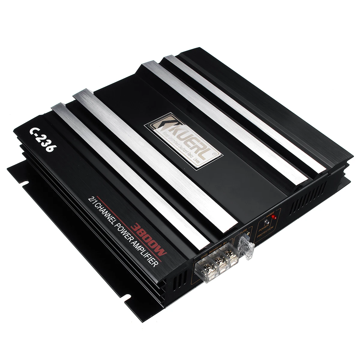 US $40.37 2 Channel 3800W Class Digital Black Brushed Metal Car Stereo Amplifiers Universal Auto Audio Power Amplifier