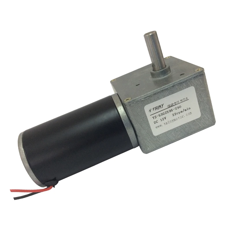 53GZ595 DC червь Шестерни двигатель 12В высокого качества 22rpm Высокий крутящий момент IP54 низкая Шум CW по и против часовой стрелки с самоблокирующийся 12V щеточный механизм постоянного тока мотор Набор «сделай сам» для хобби