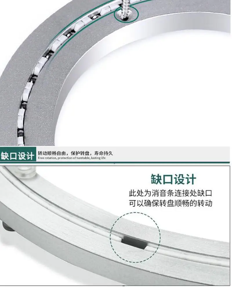 UPGRADE BIG SUCKERS Mute Strap Lazy Susan Plate Malmatch Design Round Turntable Plate Smooth Quiet Table Swivel Plate  (1)