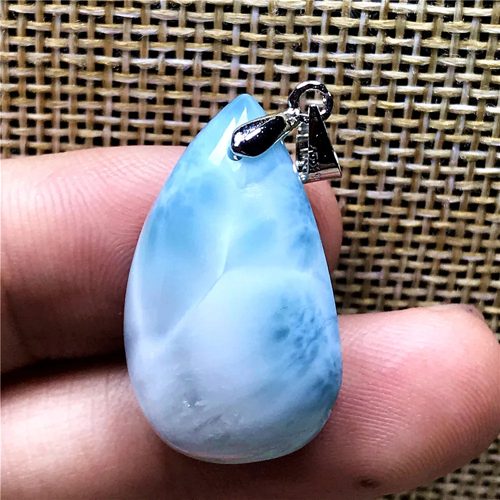 Топ из натурального синий подвеска Larimar ювелирные изделия для женщин леди