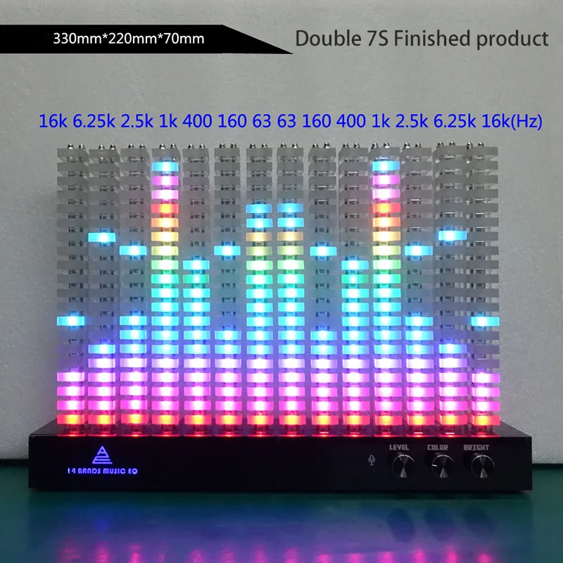 LED Music Spectrum Analyzer Electronic Production Spectrum Level Display VFD Audio VU Meter Amplifier Board Rhythm Light Beam 4