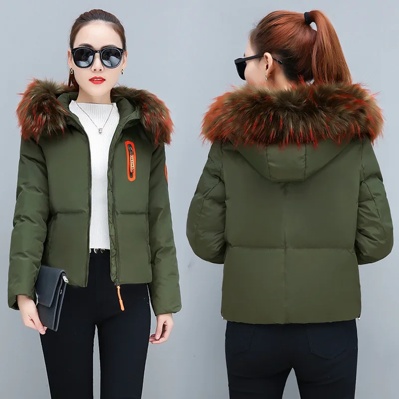 

2018 Short Cotton-padded Clothes Women's Winter New Style Korean-style Loose-Fit Versatile Thick Cotton-Padded Jacket WOMEN'S Dr