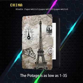 

Leather Painted Cover Smart Case for amazon Kindle Paperwhite1/paperwhite2/paperwhite3 for Paperwhite1 2 3 e-book reader