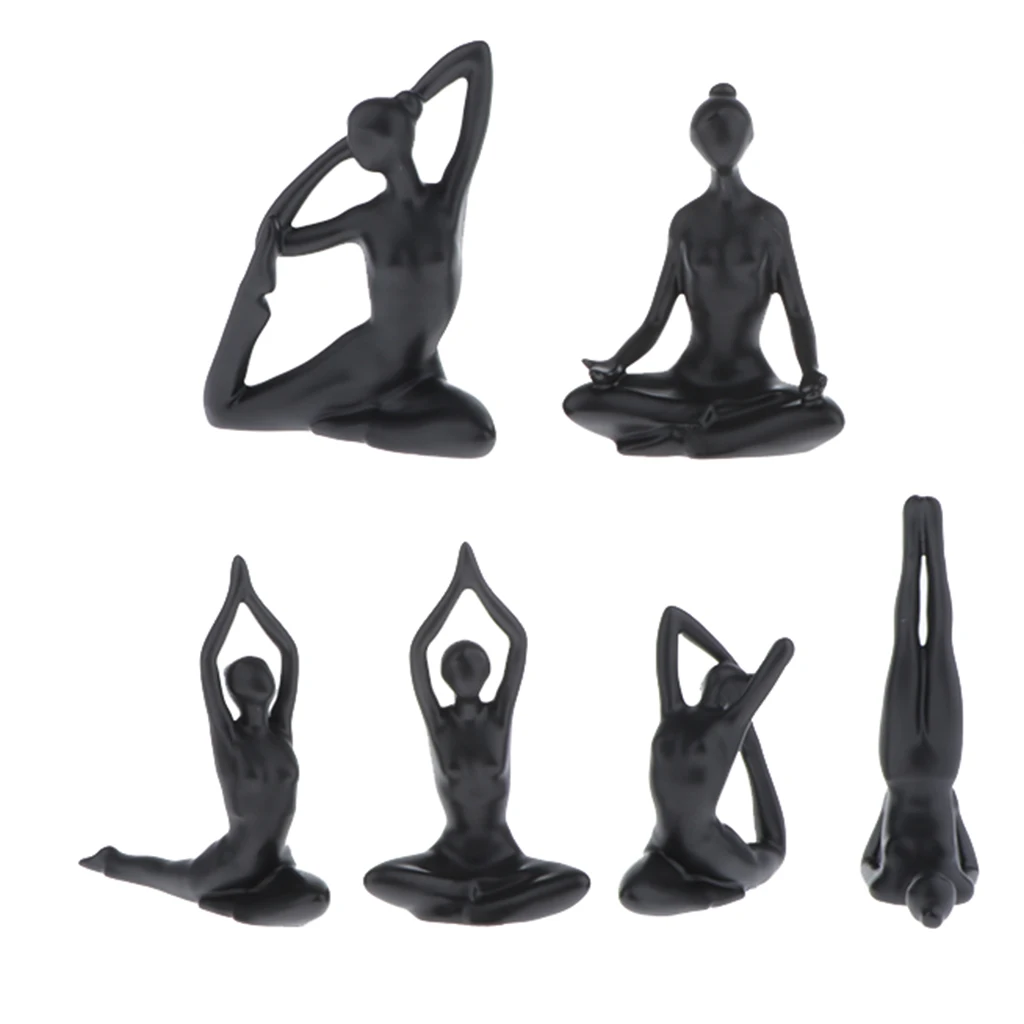 Tabletop Ceramic Dressing Table Decoration Modern Simple Creative Ornament Accessories Yoga Girl Home Decoration Ornament