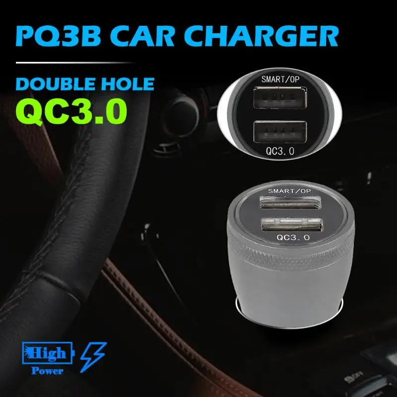 12 V-24 V автомобиль Зарядное устройство быстрое зарядное устройство с двумя портами USB для телефона адаптер зарядного устройства для планшета PQ3B 36W быстрая зарядка для iPhone samsung huawei