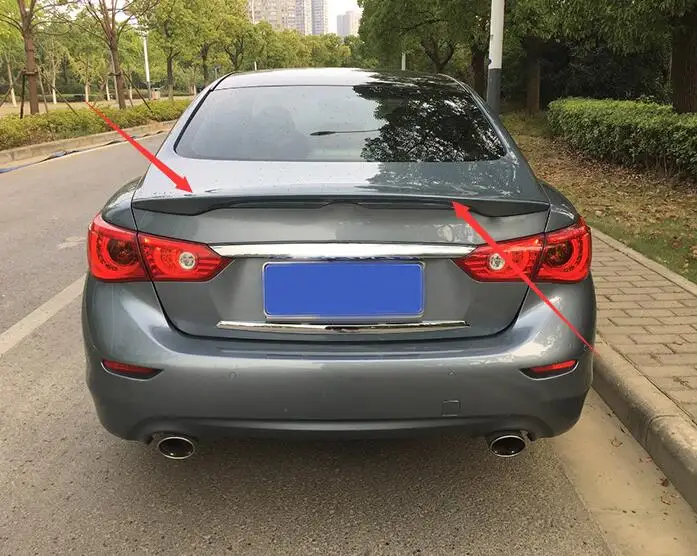 Автомобильный Стайлинг подходит для Infiniti Q50- Высокое качество ABS заднее крыло багажника Aero спойлер(Примечание: цвет - Цвет: Темно-серый