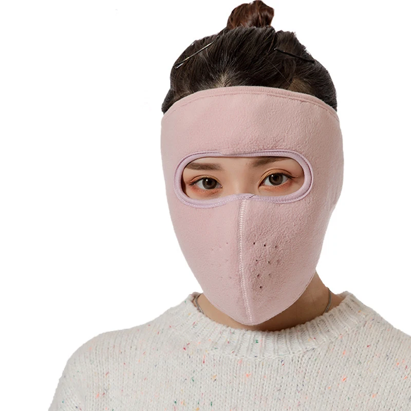 pink Зимняя защитная маска для ушей в масках для мужчин и женщин, ветрозащитная теплая маска - Цвет: pink
