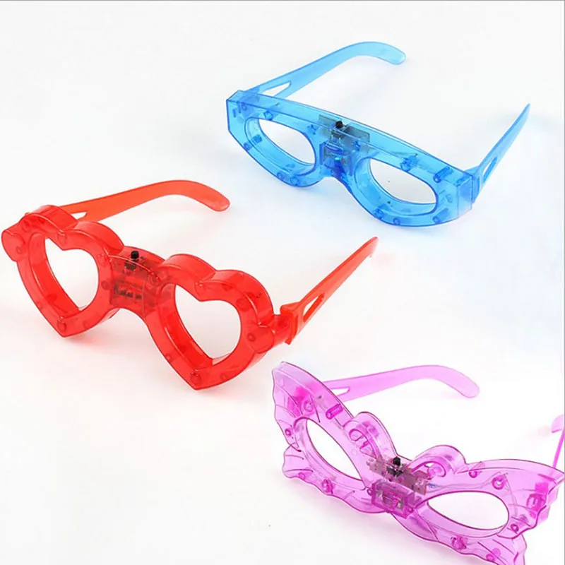Led Neon Glow Glasses Glowing Toys Flash Butterfly Party KTV Bar Birthday Kid Toys led Party Sunglasses Glow In The Dark Toy (1)