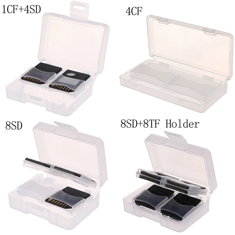 1 шт. пластиковый CF/SD TF контейнер для хранения карточек протектор Держатель Жесткий Чехол переносной CF кошелек с отделами для карт 8SD