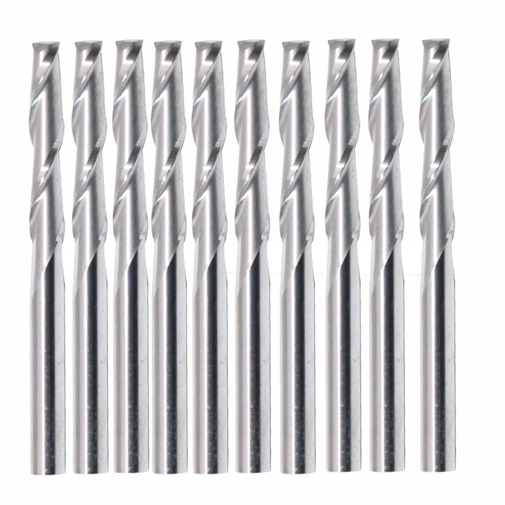 Акриловый ABS Карбид две флейты спиральные бит 3 175x3 175x17 мм 10 шт|two flute spiral bit|spiral