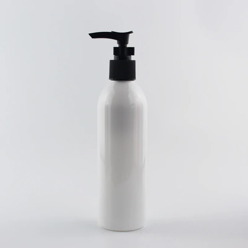 White Bottle Black Многоразовые Bayont пластмассовые бутылки с помпой для косметики шампунь бутылки с насосом 250 мл цветной ПЭТ контейнер прозрачные зеленые бутылки - Цвет: White Bottle Black