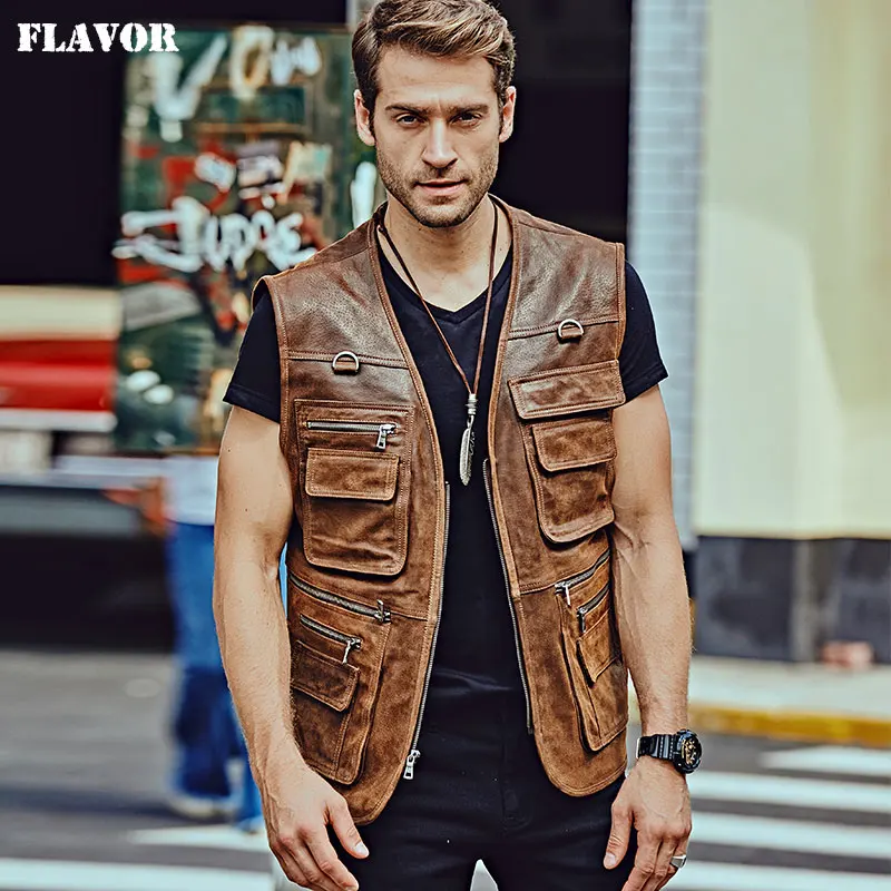 leather vest mens
