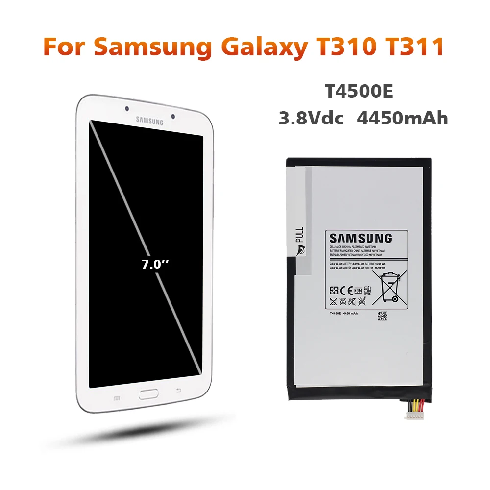 Оригинальный аккумулятор для SAMSUNG T4450E 4450 мАч Samsung Galaxy Tab3 8 0 &quotT310 T311 T315 SM T310 T311D