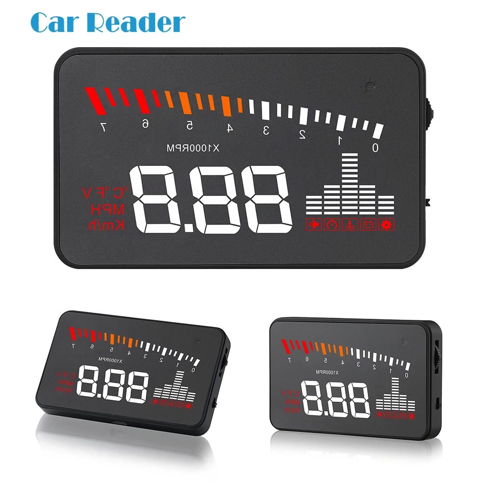 Автомобильный дисплей OBD OBDII HUD X5 Предупреждение предупреждения о превышении