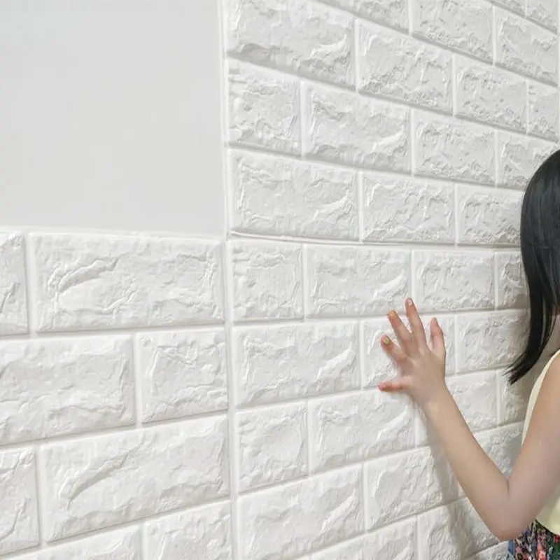 

3D Wall PE Foam Stickers Brick Pattern Waterproof Self stickers on the wall Room Home Decor For Kids Bedroom Living Room Sticker