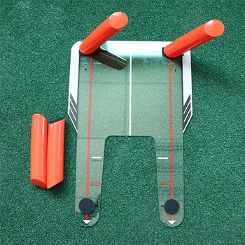 

4 Path Rods Golf Swing Training Aid Home Office Flexible Angle Durable Transparent Base Equipment Alignment Beginner Chip Pitch