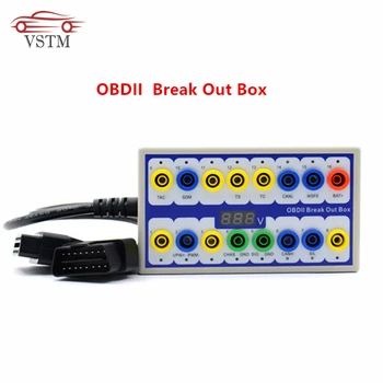 

2019 Auto OBD 2 Break Out Box OBD OBDII Protocol Detector Diagnostic Connector Detector