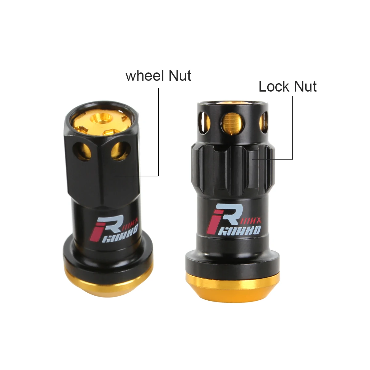 M12x1.5 R40 стильные стальные Гоночные Колесные гайки M12x1.25 гоночные композитные стопорные гайки с защитным ключом, колесные замки, адаптер