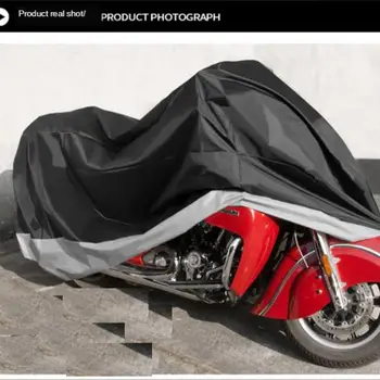 

Motorcycle Cover Outdoor Motorbike Protector with Lock Hole 245x105x125cm