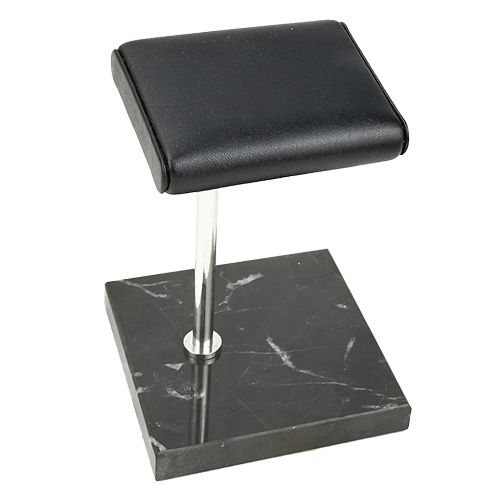 Watch Shop Display Stand Marble Watch Display Stand Black PU Leather Jewelry Stand for Bracelet Bangles