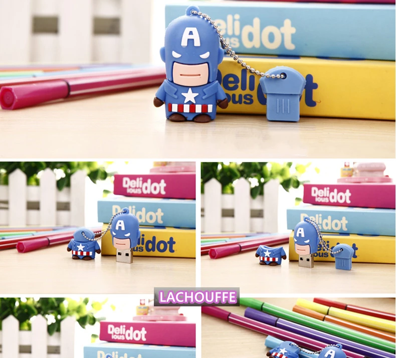 Usb флэш-накопитель 4 ГБ 16 ГБ 32 ГБ 64 ГБ usb флэш-накопитель карта памяти супер-герой Флешка мультфильм usb флэш-накопитель