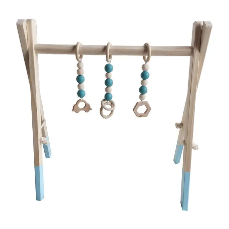 

Nordic Style Baby Gym Play Frame Wooden Infant Nursery Sensory Ring-pull Toy