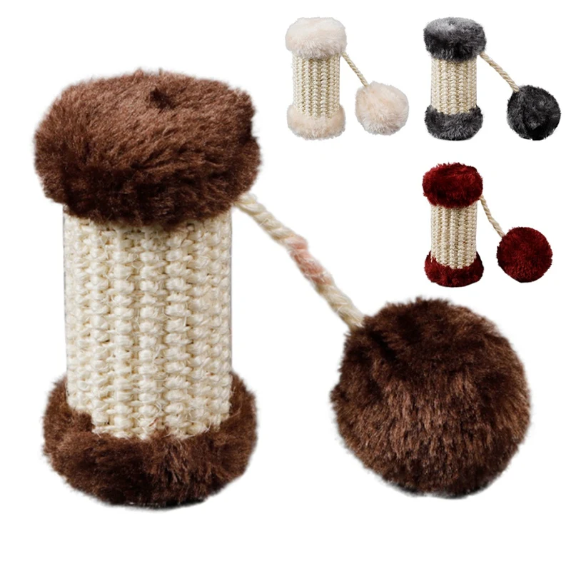 

Interactive Funny Cat Teeth Grinding Catnip Toys Pet Claw Grinding Chew Toy Plush Sisal Durable Shaped Squeaky Toy With Bell