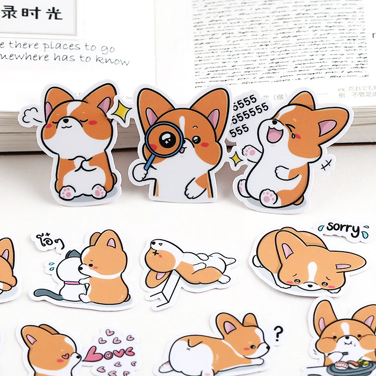 40 шт. милые бумажные наклейки keki dog s поделки и скрапбукинг для рукоделия