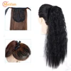 MEIFAN Long Afro Kinky Curly Ponytail Synthetic Hair Pieces Ribbon Drawstring Clip on Ponytail Hair Extensions False Hair Pieces ► Photo 3/6