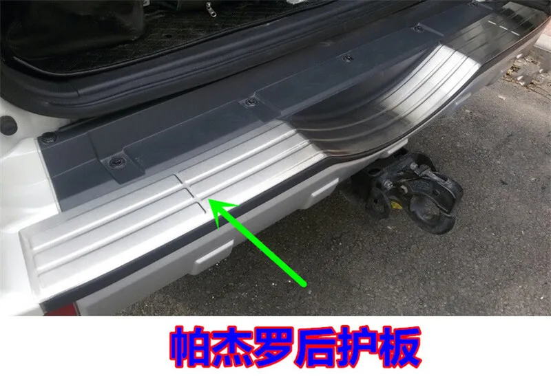 Накладка из нержавеющей стали/порог заднего бампера протектор порога для 2003- Mitsubishi Pajero V73 V93 V97 стайлинга автомобилей