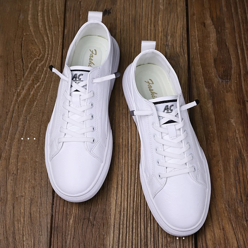 Brand High quality all Black Men's leather casual shoes Fashion Breathable Sneakers fashion flats Microfiber leather shoes*629