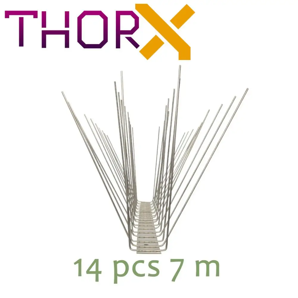 WL-04-TT 4 row seagull spikes on stainless steel base- high quality solution for bird control spikes - Color: WL-04-TT-7m