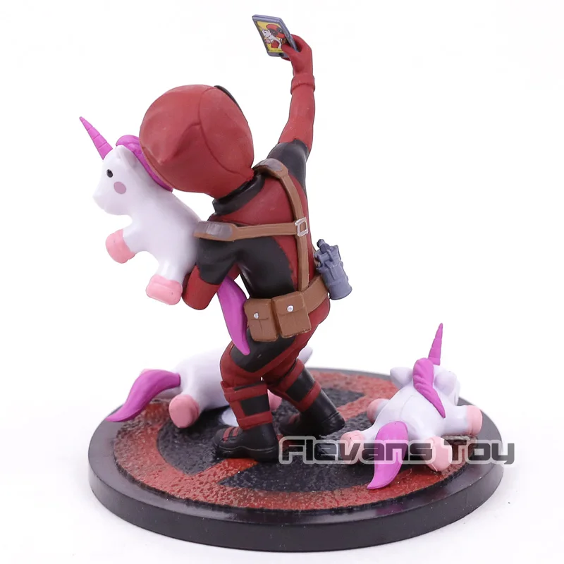 Q Fig Marvel Deadpool Unicornselfie ПВХ фигурка Коллекционная модель игрушка кукла для украшения