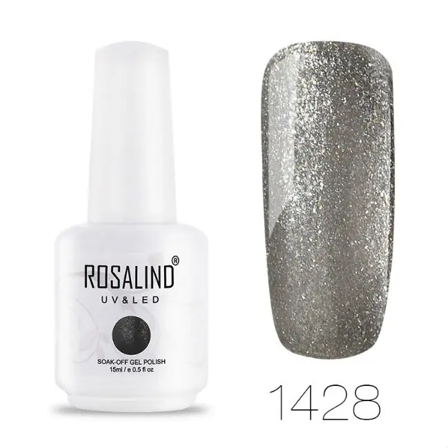 RH1428 ROSALIND Блестящий Гель-лак УФ-гель верхнее покрытие ногтей полуперманентный впитывающий праймер для ногтей голографический Гель-лак лазерные блестки - Цвет: RH1428