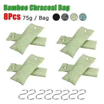 

2/4/8pcs Bags Car Bamboo Charcoal Activated Carbon Air Freshener Odor Deodorant New Bamboo Charcoal Bags Closets Shoe Deodorant
