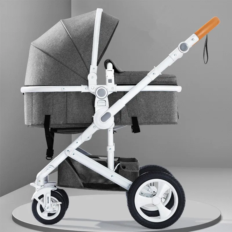 

Adjustable Luxury Baby Stroller 3 in 1 Portable High Landscape Reversible Stroller Hot Mom Pink Stroller Travel Pram