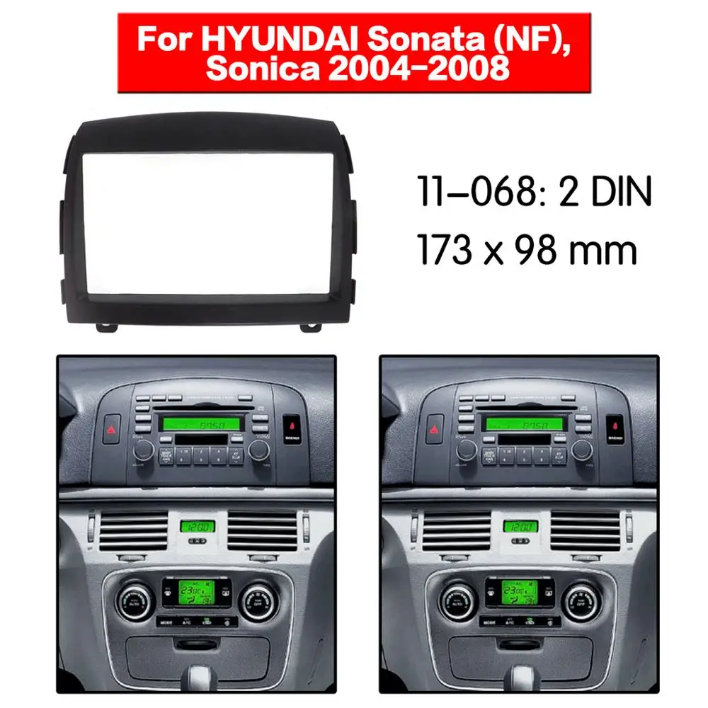 Стерео панель пластина автомобиля радио фасции объемного для HYUNDAI Sonata(NF), Sonica 2004-2008 без SRS DVD переоборудование рамка