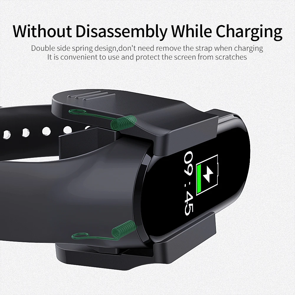 Зарядное устройство Essager USB для Xiaomi Mi Band 4 док станция с зажимом кабель быстрой