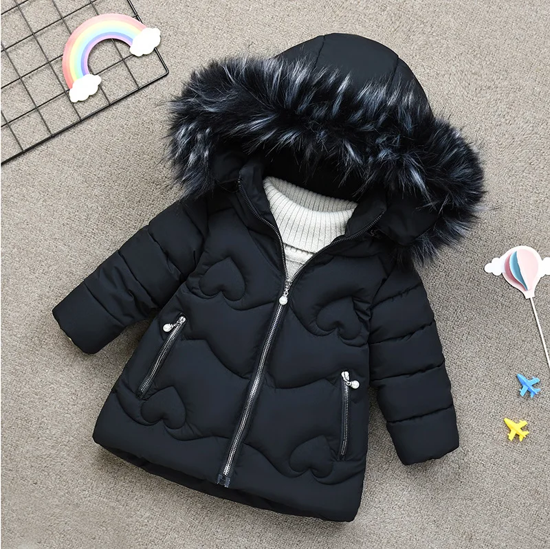 Toddler Winter Coat New Children Clothing Kids Parka Printed Thick Girls Winter Jackets Girls Outerwear Winterjas Meisjes
