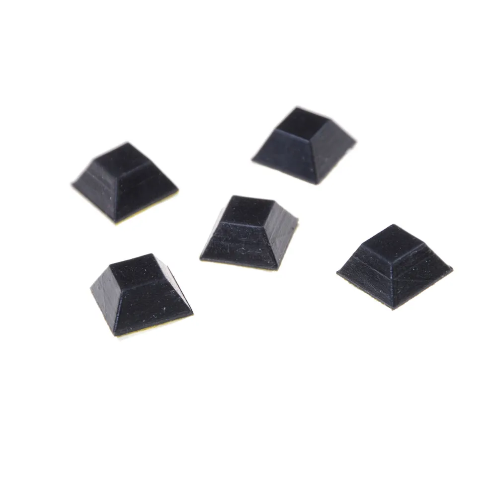 20pcs/pack Black Rubber Table Chair Furniture Feet Leg Pads Tile Floor Protectors 12.7*12.7*6 mm