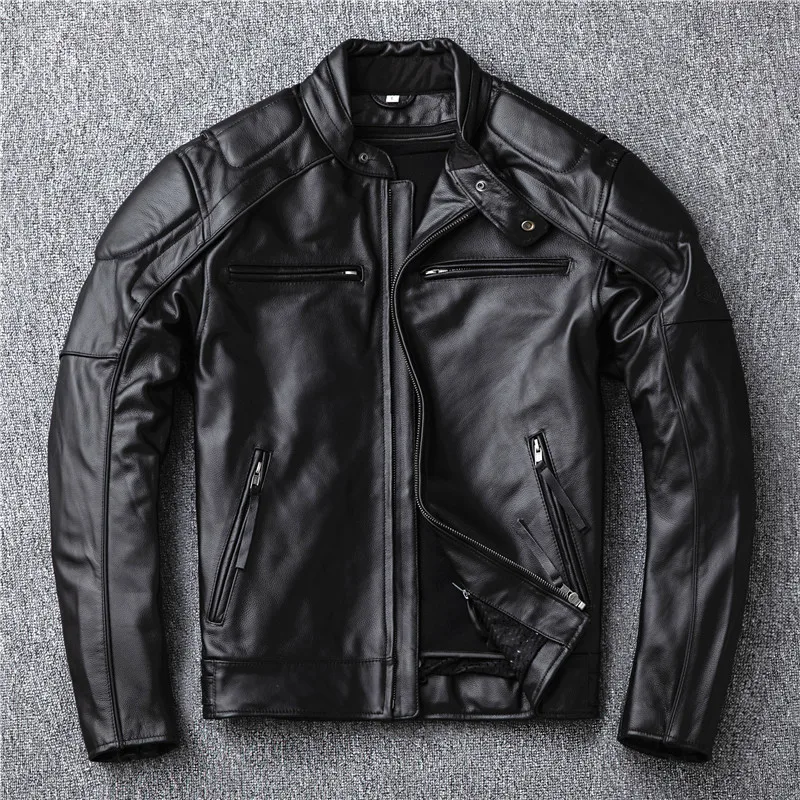 

Leather jacket jacket with removable inner liner and autumn and winter genuine leather jacket for men's head cowhide locomotive