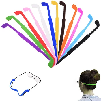 

12Pcs 12 Colors Anti-slip Silicone Glasses Chain Straps Sunglasses Cord Cable Holder Neck Lanyard Reading Glasses Strap Holder