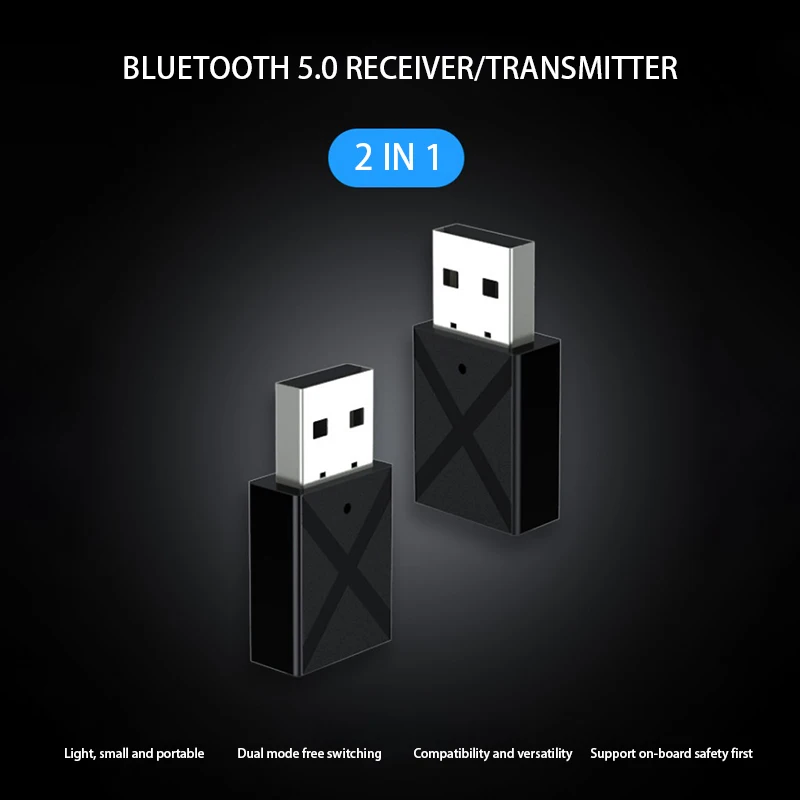 Портативный USB Bluetooth 5,0 адаптер приемник Мини беспроводной передатчик аудио адаптер для компьютера ноутбука домашняя стереосистема