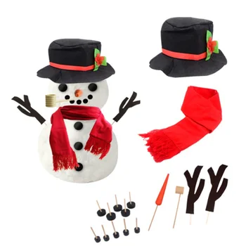 

Christmas Holiday Decoration Gift Making Snowman Tools/16PCS DIY Snowman Making Decorating Dressing Kit Winter Party Kids Toys