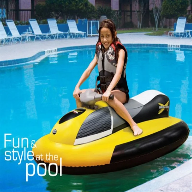 Motoboat jet kids inflatable pool float raft tube seat wave rider Pool Party 