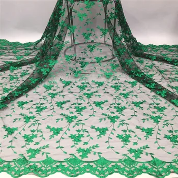 

2019 green Latest Nigerian Laces Fabrics High Quality pink African Laces Fabric For Wedding Dress French Tulle Lace With Beads