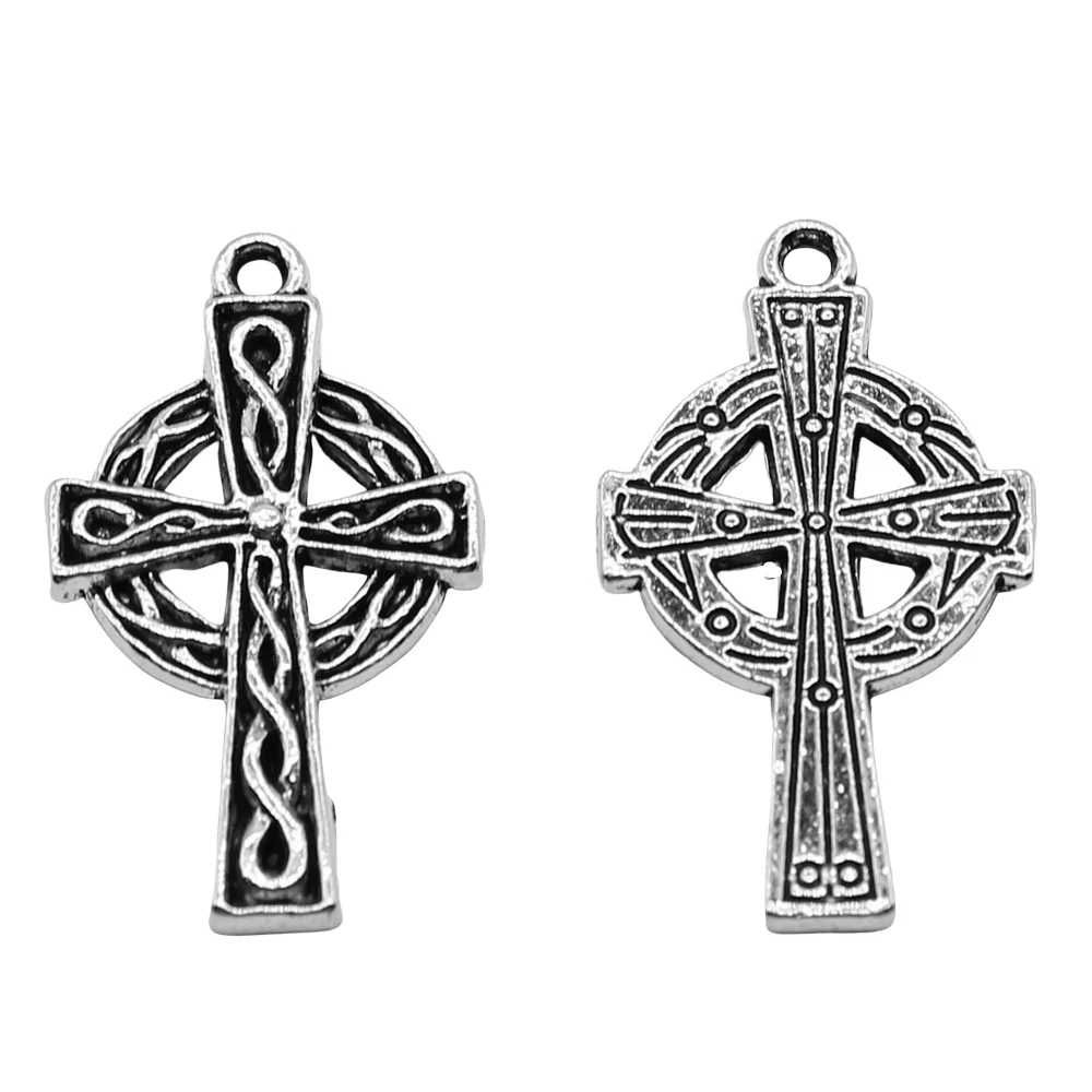 

10pcs/lot Charms Cross Diy Jewelry Findings Antique Silver Color 17x30mm Cross Charms DIY Jewelry Making