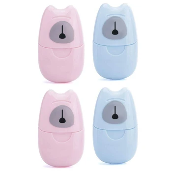 

4Pcs Mini Portable Travel Soap Paper Disposable Hand Bath Fragrance Paper Soap Suitable for Outdoor Camping and Hiking (200 Phot