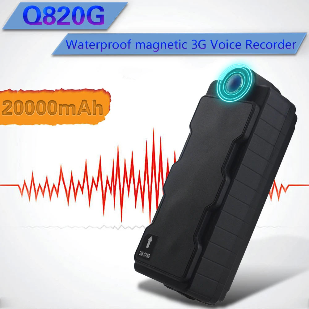 Диктофон 3G WCDMA Q820G водонепроницаемый 20000mAh большой аккумулятор 400 дней